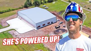 Airport Dream House Ep.9 - Powering the Hanger, Installing Drywall, House Gets "Dried In" Wahoo!!!