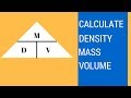 Calculating Density, Mass, and Volume
