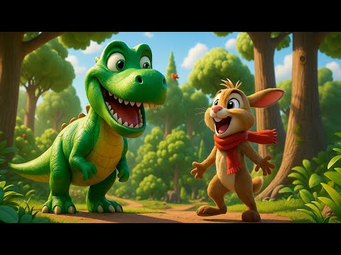 FRIENDSHIP BETWEEN DINOSAUR AND RABBIT 😱 ( डायनासोर और खरगोश की दोस्ती ) #cartoon #storyvideo