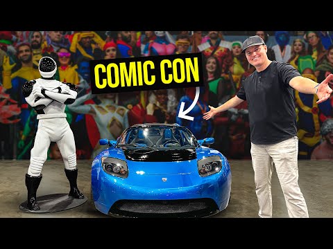 Found a Tesla Roadster at Comic Con!