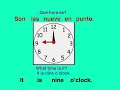 Telling Time in Spanish and English
