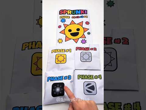 🌈SPRUNKI Mr.Sun | ASMR Phase 1vs2vs3vs4 squishy#blindbag #papercraft #sprunkiincredibox #squishy