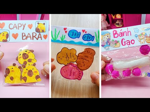 ✨️DIY Crafts🪄làm bánh Capy Bara, bánh Cá, làm vật dụng học tập và giải trí cute...