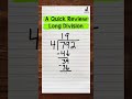 Long Division Concepts and Steps