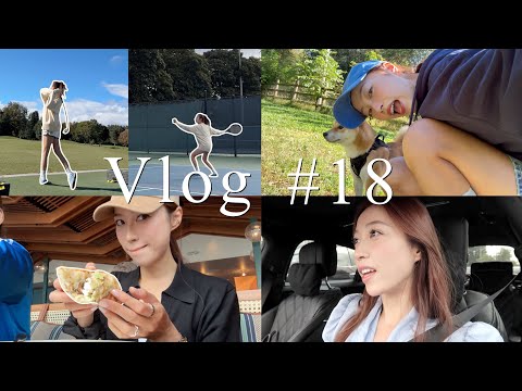 Vlog 18 Sorry I shot too much|二年级开始啦｜“入坑”之年⛳️｜喜欢在车上和你们聊天｜好久没和朋友们出门吃饭｜Lemaire开箱｜空气炸锅食谱分享