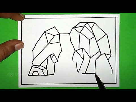 Waterfall Scenery  | How to draw Waterfall Drawing