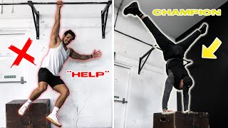 GYM BRO TRIES CALISTHENICS TRAINING W/ HEAVYWEIGHT CHAMPION!