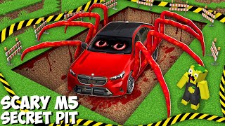 I found SCARY BURIED MONSTER BMW M5 G90 in Minecraft ! DEADLY SECRET CAR !