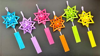 Unique Paper Wall Hanging Craft / Paper Craft For Home Decoration /Easy flower making with paper DIY
