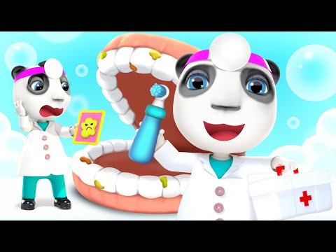 Docotr Panda Story & Healthy Teeth | Funny Animation for Children & Songs | Dolly and Friends 3D