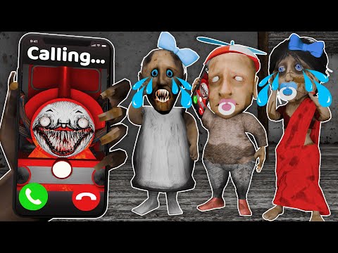 Granny's Bad Babies Call Scary Choo Choo Charles | Funny Horror Animation