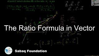 The Ratio Formula in Vector