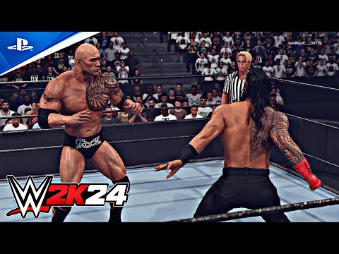 WWE 2K24 - The Rock vs Roman Reigns - Epic Showdown with Paul Heyman & Solo Sikoa | PS5 [4K60]