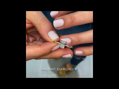 1.70 ct Radiant Cut Diamond Super Slim Band Ring