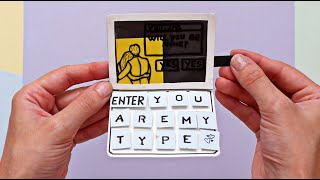 Cute Gift Idea - mini paper laptop card with hidden message | Paper Crafts Tutorials