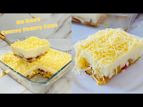 No Bake Cheesy Fruit Cocktail Jelly Dessert