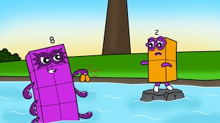 It was Octoblocks who threw Numberblocks 2 shoes into the river- Numberblocks fanmade coloring story