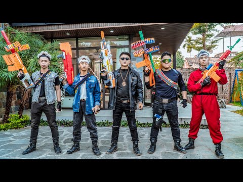 LTT Game Nerf War : SEAL X Nerf Guns Surprise Fight  Army SQUID GAME Mr. Zero To Rescue His Lover!