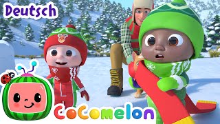 Wir bauen einen Schneemann | CoComelon Deutsch | Cartoons und Kinderlieder