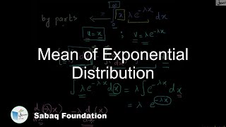 Mean of Exponential Distribution