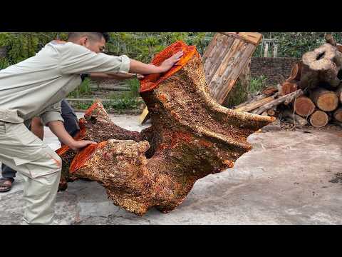 Don't Believe If Don't See: Creative Guy Turns Worthless Tree Stump to Thousand Dollar Coffee Table