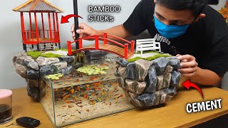 DIY Project: Realistic Aquarium Cliffs from Cement & Miniature Accessories