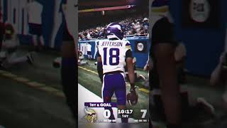 Justin Jefferson SENSATIONAL ONE HAND TD vs Lions 😳🔥| #viral #shorts #berges