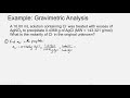 Gravimetric Analysis and Stoichiometry