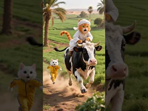 شوف القط مياو عمل ايه لما البقرة اتسرقت منه😰💔 #shorts #ai #cat #viral