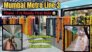 First UNDERGROUND Metro Mumbai 🤩First Ride || How To Reached ||Full  Journey  Information