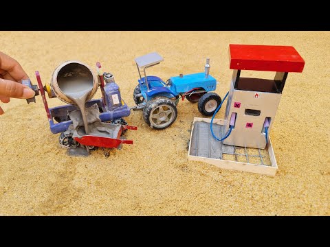 diy tractor How to make water pump science project tractor making | petrol pump Machine