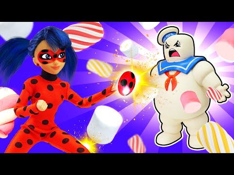 Miraculous Ladybug e Cat Noir Contra o Monstro dos Doces!  Vídeo Infantil