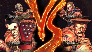 Kazuya & Bryan vs Guile & Abel (COM VS COM) - Street Fighter X Tekken