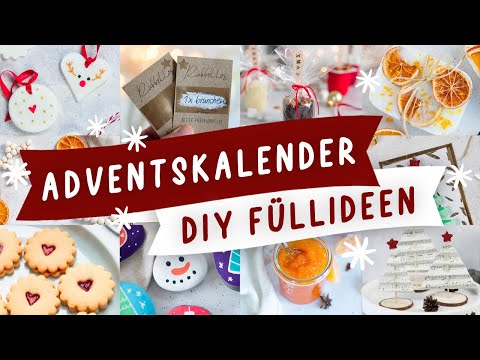 ADVENTSKALENDER befüllen | 24 Ideen, den Adventskalender mit DIY Geschenken selber machen