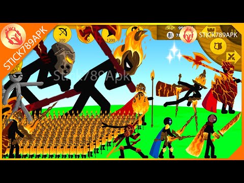 STICKMAN EMBERONS GRIFFON, WRATHNAR, XIPHOS VS MEGA FINAL BOSS | Stick War Legacy Mod | Stick789Apk