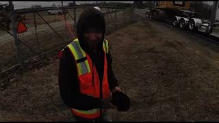 Moving a 349 Cat Excavator