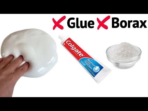 i Made Toothpaste Slime❌No Glue❌No Borax / How to make Toothpaste and Sugar Slime at home #asmr