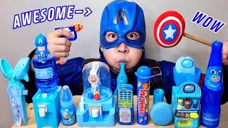파란 젤리 초코 아이스크림 먹방 ASMR BLUE JELLY CANDY CHOCOLATE ICE CREAM MUKBANG 冰淇淋 アイスクリーム Kem cây ไอศกรีม