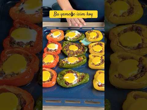 @HakiBoki  🫑 Kıymalı Yumurtalı Dolma Tarifi #recipe #food #tarif #cooking #yemek