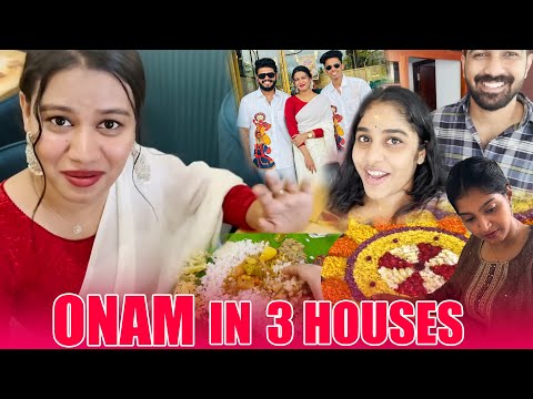 ഒരുമിച്ചില്ലാത്ത ആദ്യത്തെ ഓണം 🥹 | 3 വീട്ടിലെ ONAM CELEBRATION 🔥 | PULLOTHI