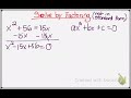 Factoring and Solving Quadratics