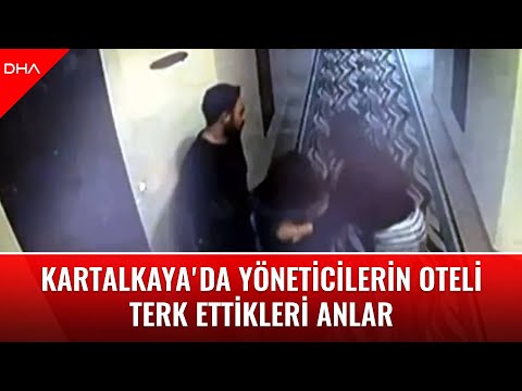 Kartalkaya'da yöneticilerin oteli terk ettikleri anların görüntüleri ortaya çıktı