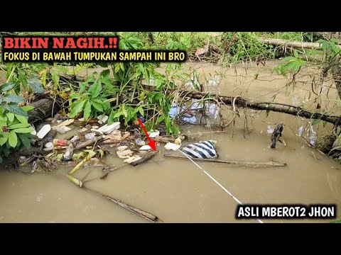 MBEROT.! MANCING DI BAWAH TUMPUKAN SAMPAH TERNYATA SARANG NILEM BABON BRO