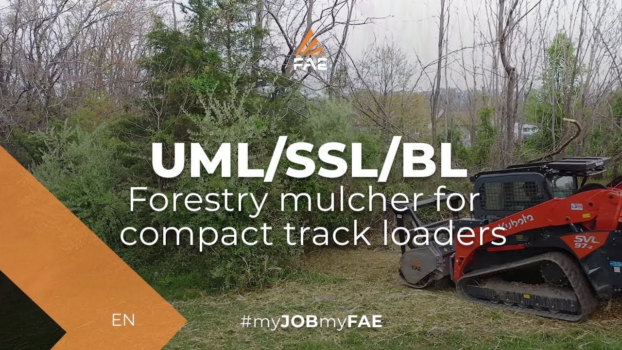 FAE's Skid steer forestry mulcher with bite limiter technology - UML/SSL/BL