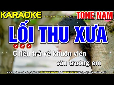 LỐI THU XƯA Karaoke Nhạc Sống Tone Nam ( BEAT CHUẨN ) | Bến Tình Karaoke