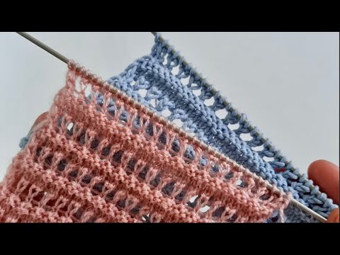 Zarif Ve Kolay İki Şiş Örgü Modeli 🎉Yelek, Hırka, Bluz, Şal İçin Örgü Modelleri /Knitting Crochet