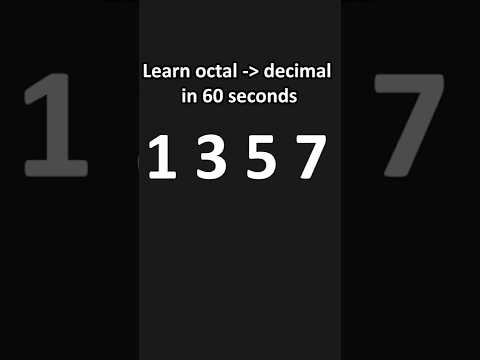 Learn octal in 113₈ seconds #coding #computerscience #programming