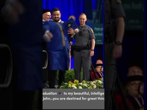 University at Buffalo graduate chased on stage by police while holding infant son during ceremony