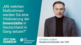 Christian Lindner zur Vitalisierung von Innenstädten