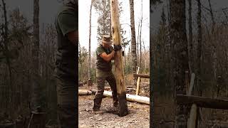 Log Cabin Build Alone in the Wilderness - Building the Forest Kitchen | Episode 06